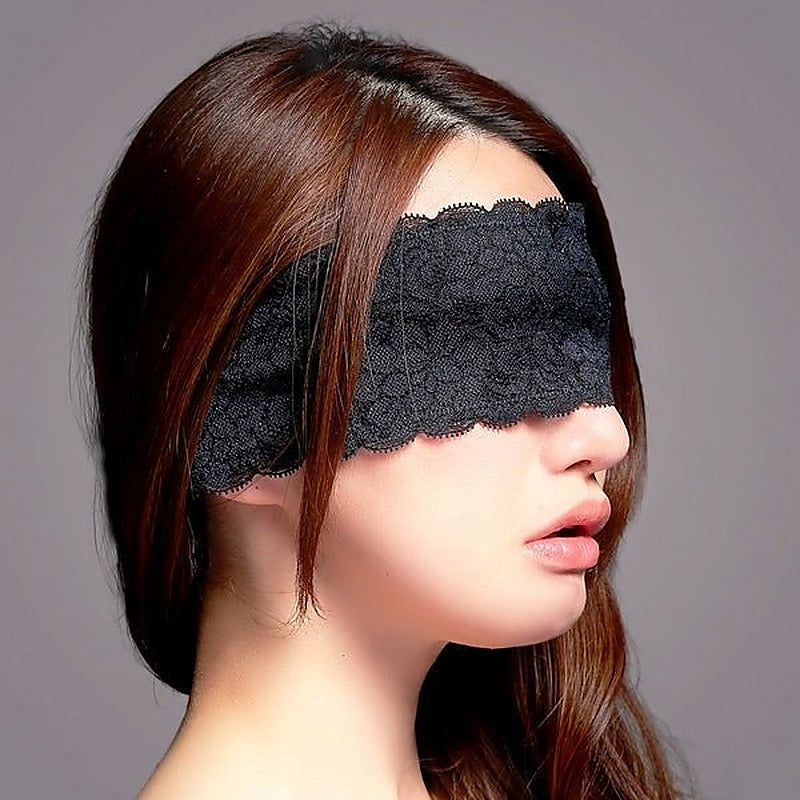 Luxurious EXECUTE Microfiber Lace Eye Mask for Intimate Indulgence - Masks And Blindfolds