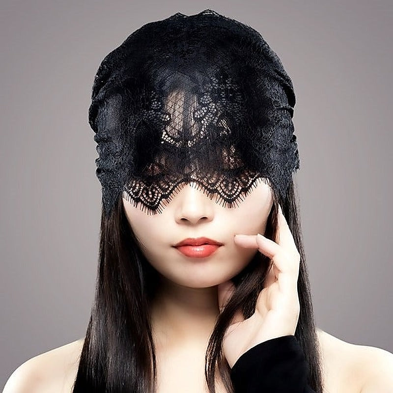EXECUTE Luxury Lace Sensory Blindfold for Intimate Encounters - Masks And Blindfolds