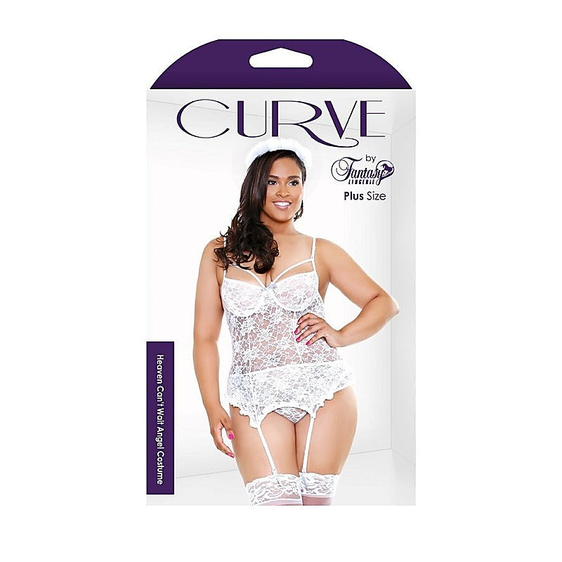 Heaven Can'T Wait Angel Costume By Fantasy Lingerie - Fancy Dress Ups