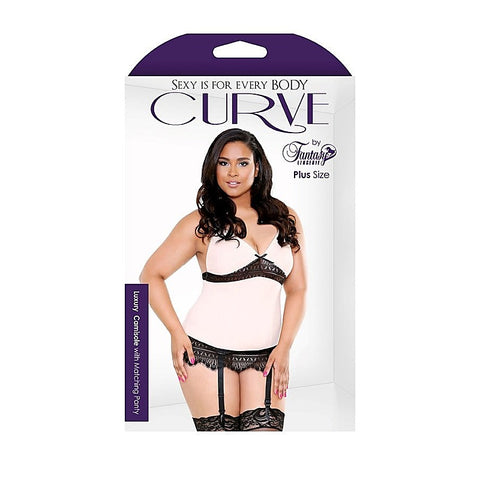 Curve Blush Luxury Camisole & Panty By Fantasy Lingerie - Teddies and Bodysuits