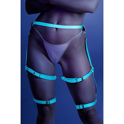 GLOW Buckle Up Leg Harness by Fantasy Lingerie - Her Fetish