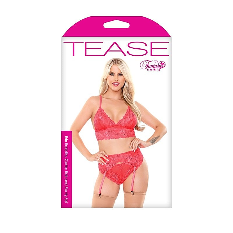 Tease Erin Floral Lace Bralette Set By Fantasy Lingerie - Bras and Bra Sets