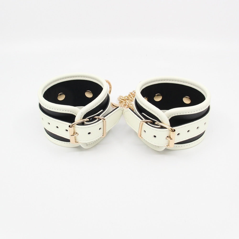 Love In Leather Glow In Dark Bondage Wrist Cuffs - - Cuffs And Restraints