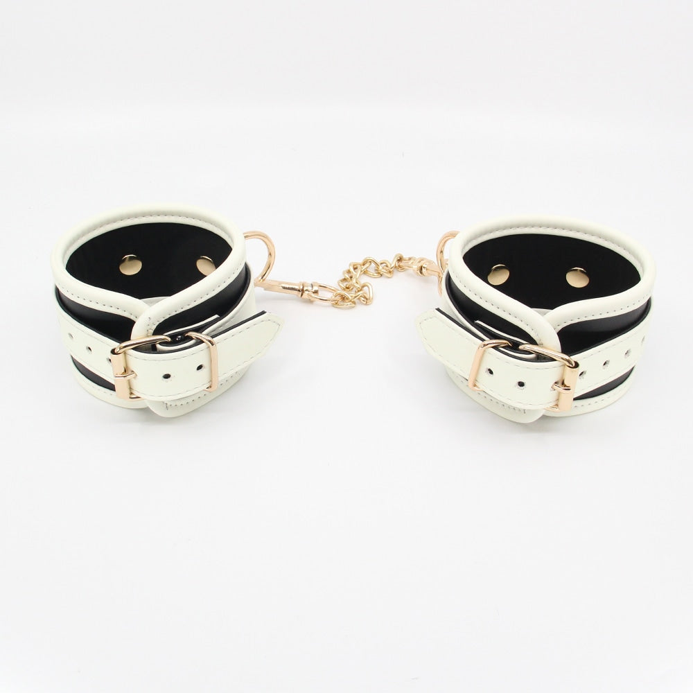 Love In Leather Glow In Dark Bondage Wrist Cuffs - - Cuffs And Restraints