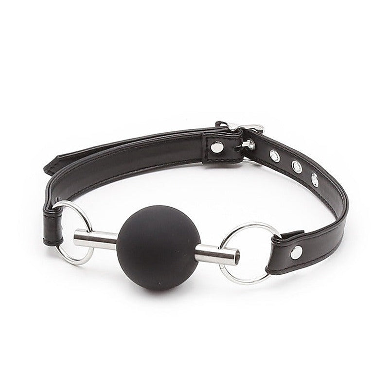 Metal Bar Silicone Ball Gag by BDStyle - Bondage Gags and Bits