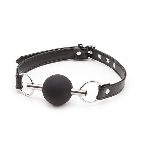 Metal Bar Silicone Ball Gag by BDStyle - Bondage Gags and Bits