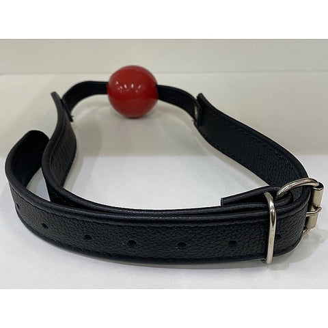 Amour Etrange Leather Ball Gag By Hell'S Couture - Bondage Gags and Bits