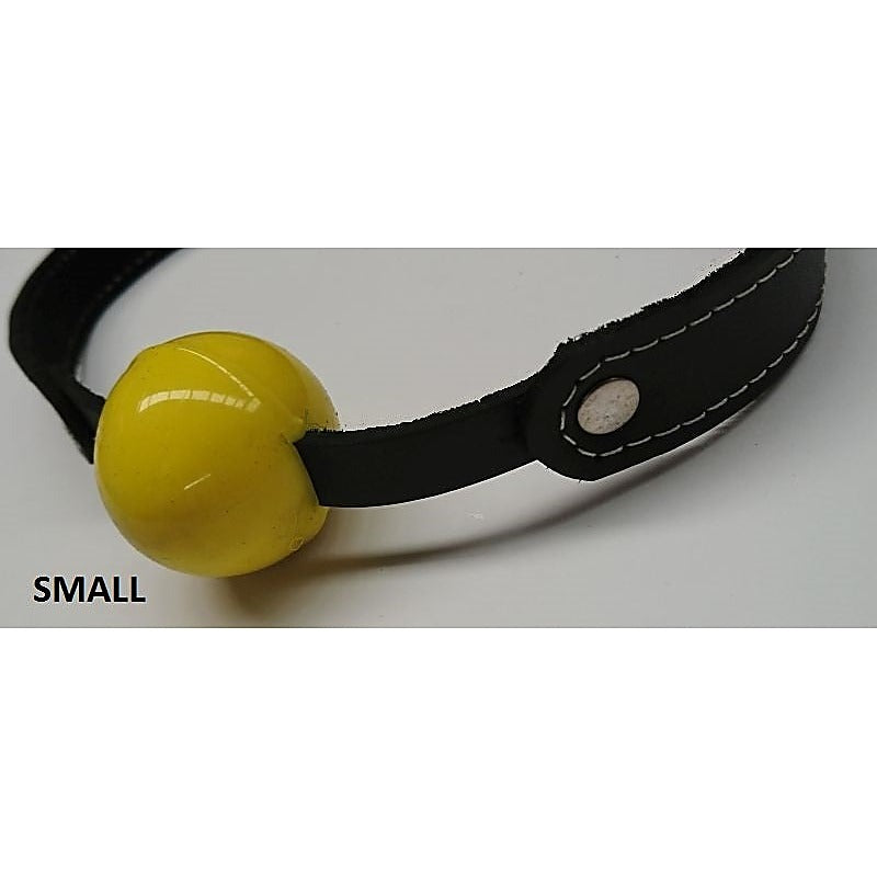 Amour Bondage Gag & Yellow Rubber Ball - Bondage Gags and Bits