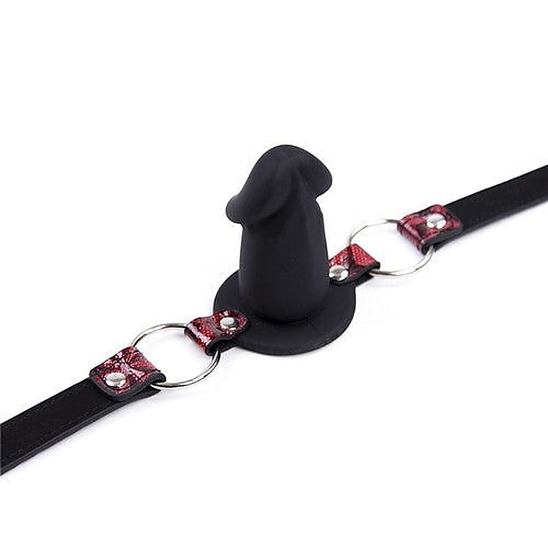 Diamond Strap Silicone Penis Gag - Bondage Gags and Bits