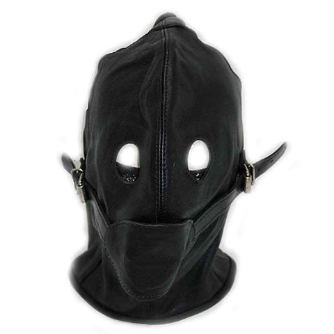 Cafe Bondage Hood with Gag by Hell's Couture - Bondage Hoods