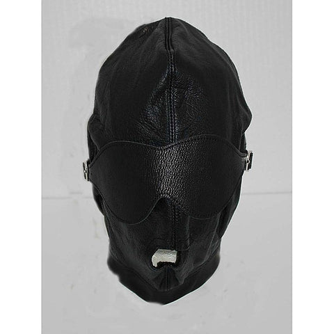 Fetish Supplies Leather Bondage Hood by Hell's Couture - Bondage Hoods