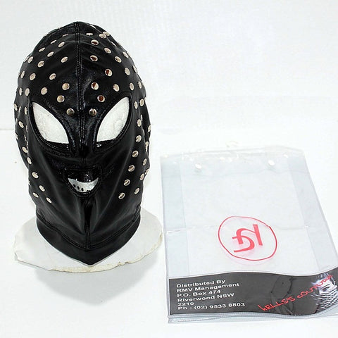 Achilles Extreme Studded Leather BDSM Hood - Bondage Hoods