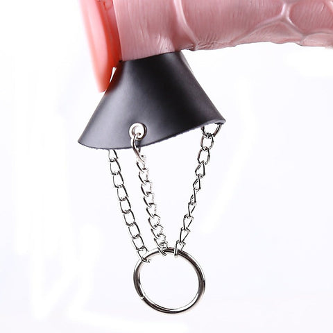 Leather Parachute Ball Stretcher by BDStyle - Ball and Cock Toys