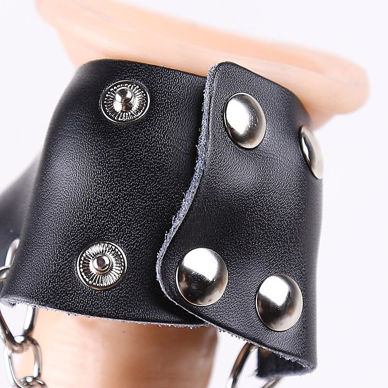 Leather Parachute Ball Stretcher by BDStyle - Ball and Cock Toys