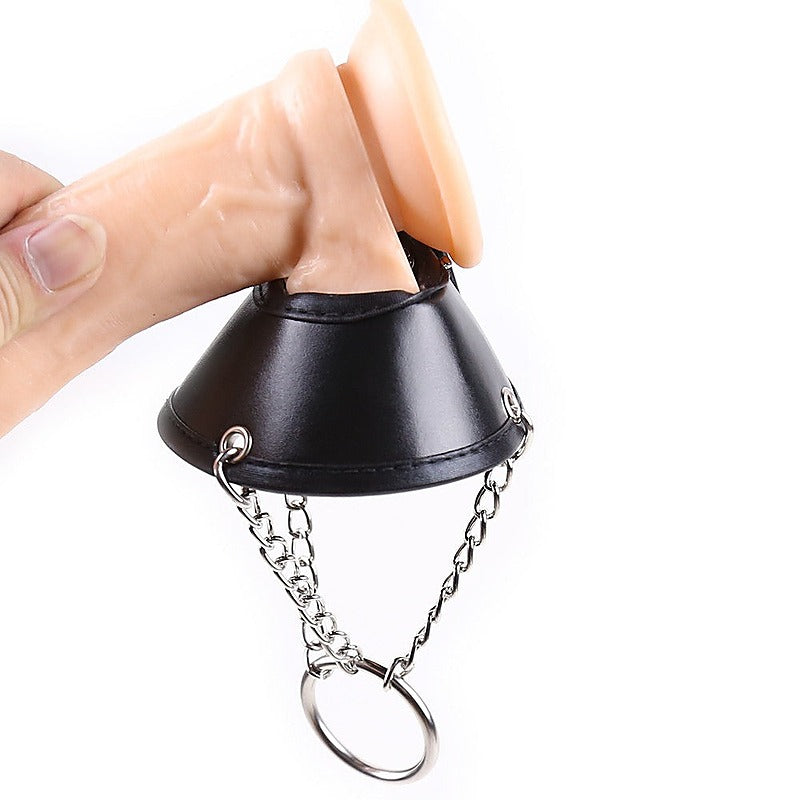 Leather Parachute Ball Stretcher by BDStyle - Ball and Cock Toys