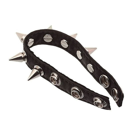 Spiked Leather Cockring By Hell'S Couture - Cock Rings