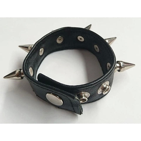 Spiked Leather Cockring By Hell'S Couture - Cock Rings