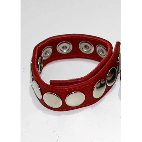 8 Speed Black Leather Cock Ring by Hell's Couture - Ball and Cock Toys