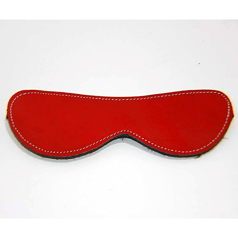 Fur Lined Leather Blindfold Red By Hell'S Couture - Fancy Dress Ups