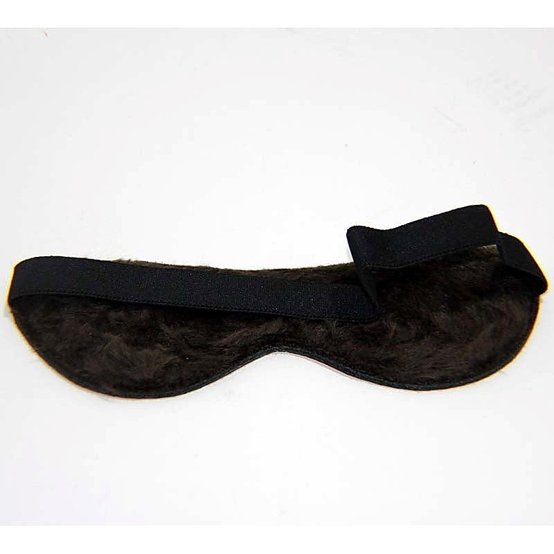 Fur Lined Leather Blindfold Red By Hell'S Couture - Fancy Dress Ups