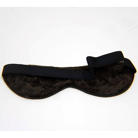 Fur Lined Leather Blindfold Red By Hell'S Couture - Fancy Dress Ups
