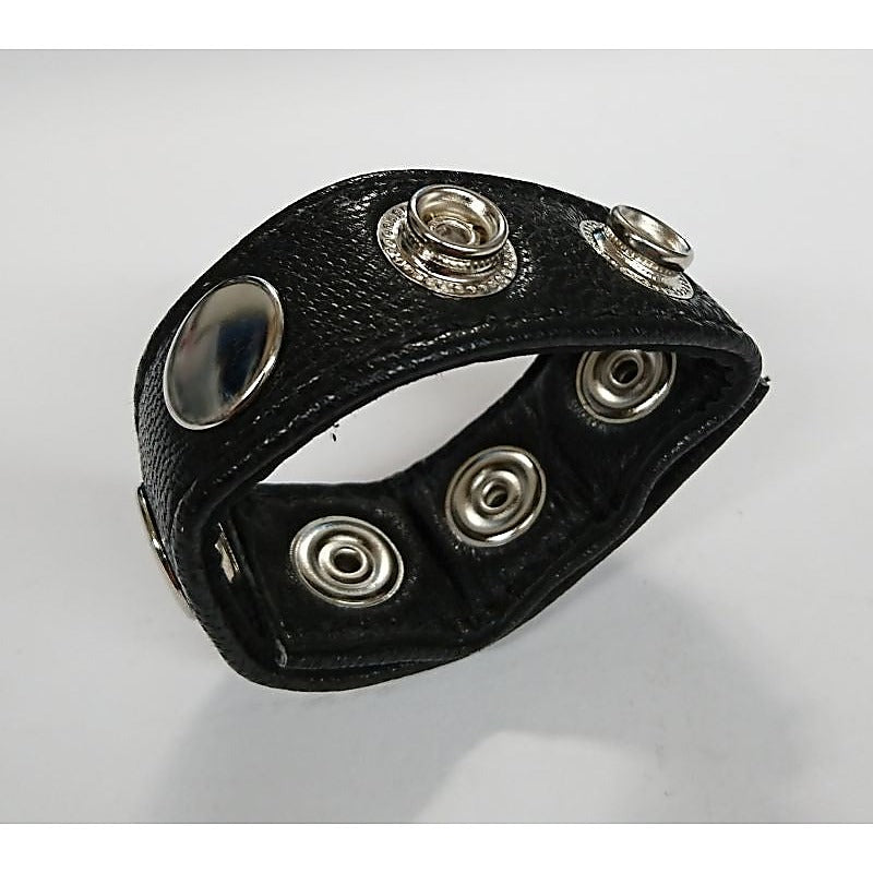 Leather Cock Ring 7 Button Studs by Hell's Couture - Cock Rings