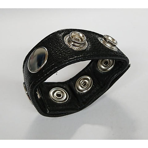 Leather Cock Ring 7 Button Studs by Hell's Couture - Cock Rings
