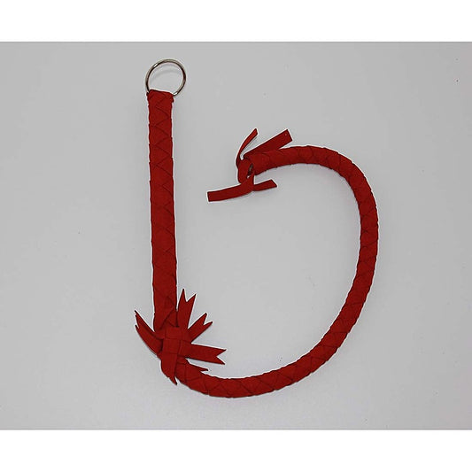 Red Soft Leather Metal O Ring