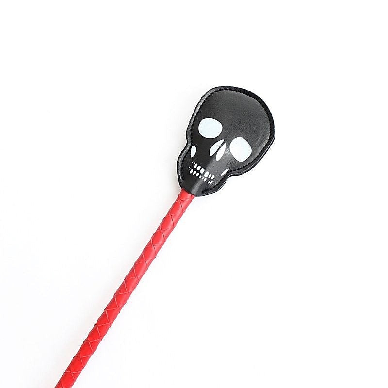 Red and Black Skull Crop by Hell's Couture - Whips And Crops
