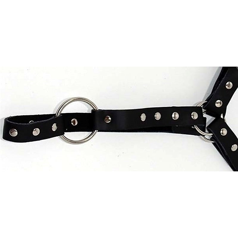 Leather Waist Harness With Cockring by Hell's Couture - Cuffs and Restraints