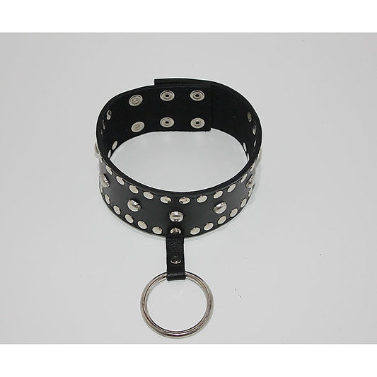 Mistress Leather Collar Studded - Collars and Leads