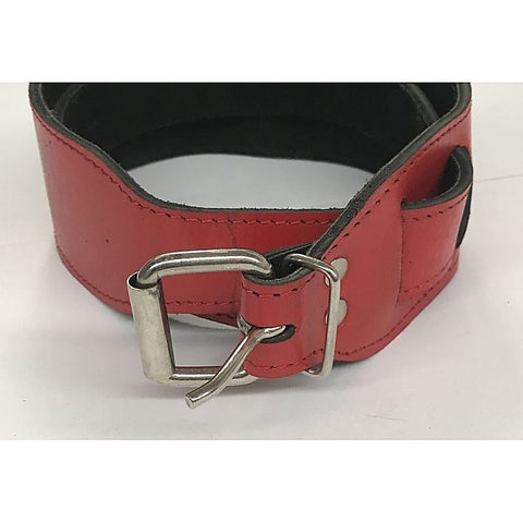 Passion-Igniting Adjustable Red Leather Collar - Collars and Leads