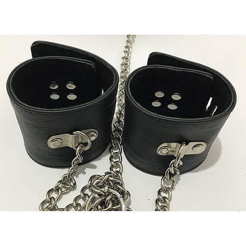 Licks & Lashes Leather Restraint Set by Hell's Couture - Cuffs and Restraints