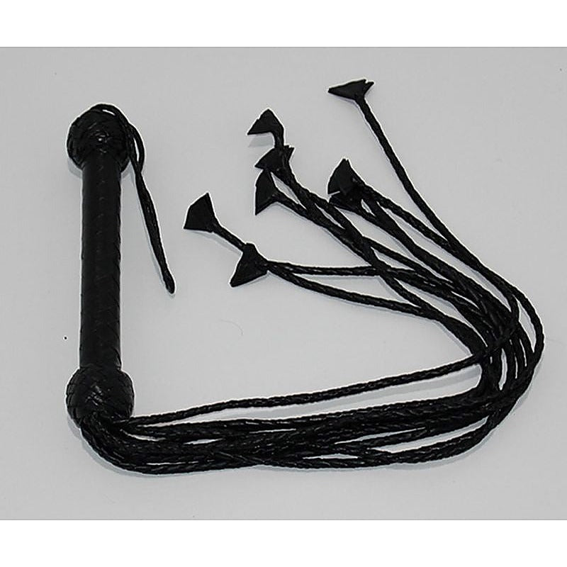 Kitten Leather Flogger with Nine Tail by Hell's Couture - Whips And Crops