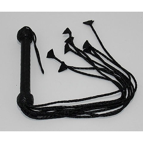 Kitten Leather Flogger with Nine Tail by Hell's Couture - Whips And Crops