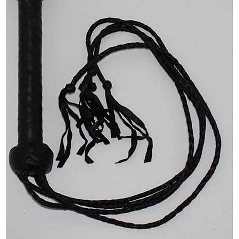 SM Four Tail Leather Flogger by Hell's Couture - Whips And Crops