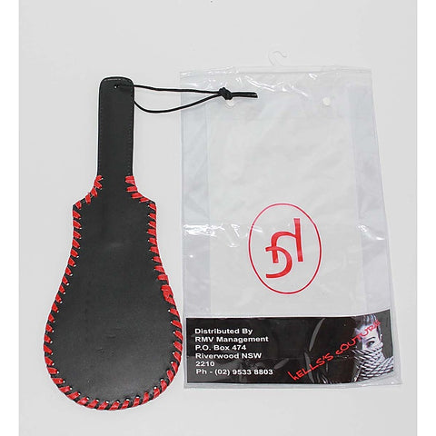 Whipped Ass Oval Leather Paddle 35Cm By Hell'S Couture - Paddles And Slappers