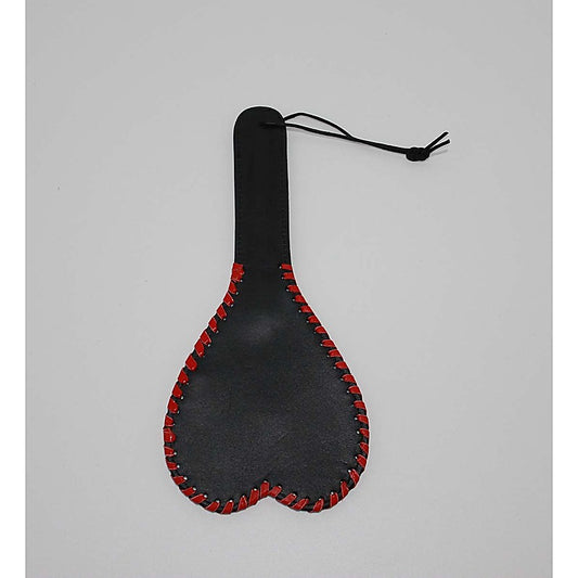 Heart Shaped Leather Paddle By Hell'S Couture - Paddles And Slappers