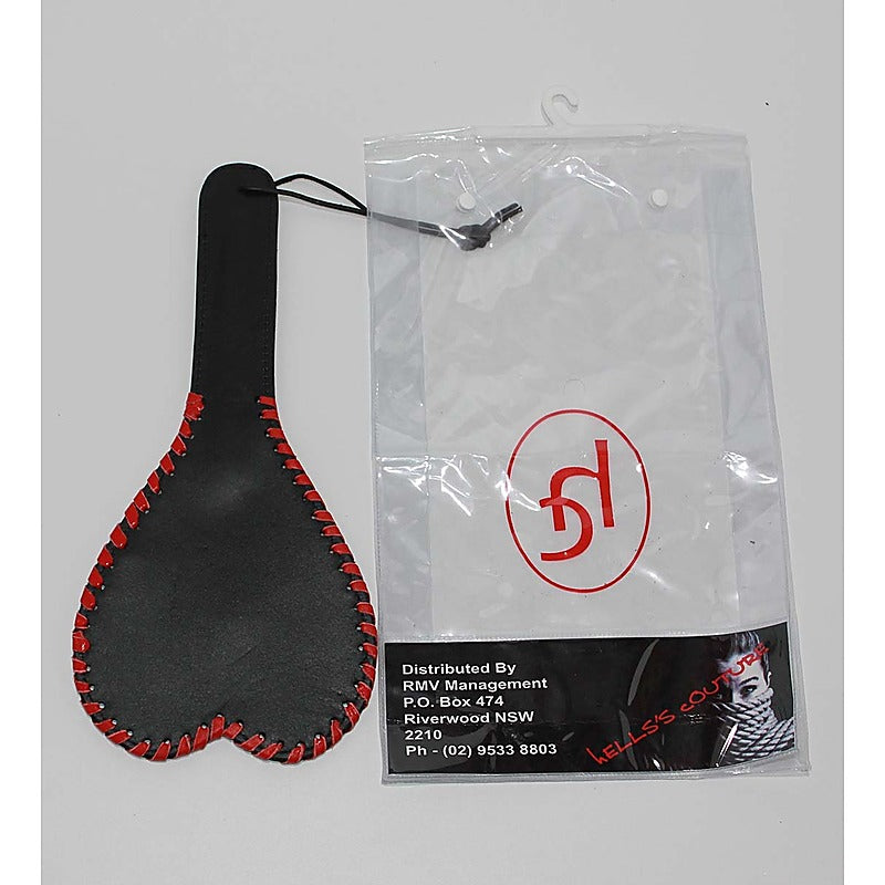 Heart Shaped Leather Paddle By Hell'S Couture - Paddles And Slappers