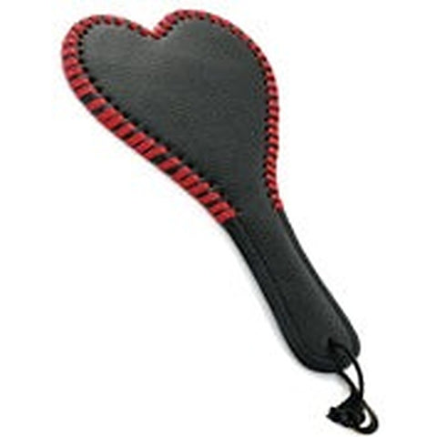 Heart Shaped Leather Paddle By Hell'S Couture - Paddles And Slappers