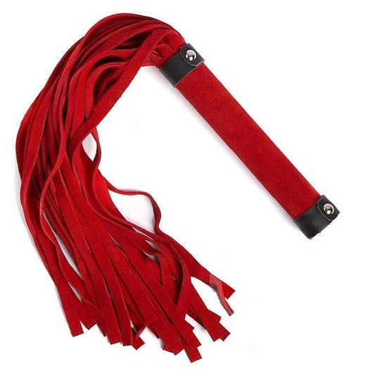 Handcrafted Suede Pleasure Flogger By Hell'S Couture - Whips And Crops