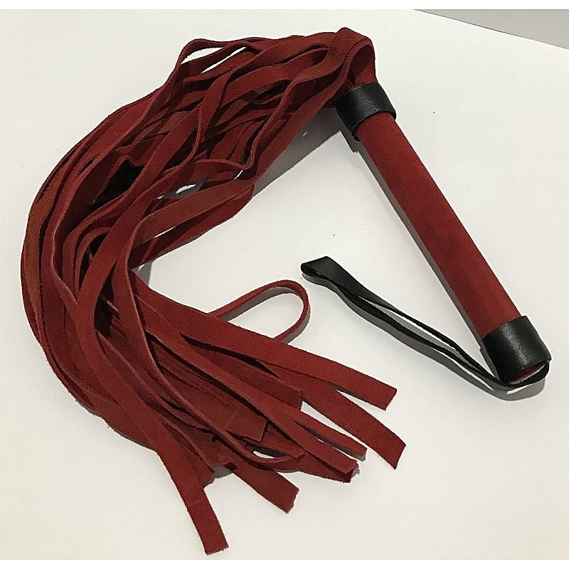 Handcrafted Suede Pleasure Flogger by Hell's Couture - Whips And Crops
