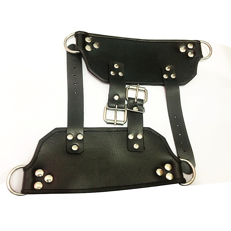 Nailed Hard Foot Leather Suspender by Hell's Couture - Spreaders and Hangers
