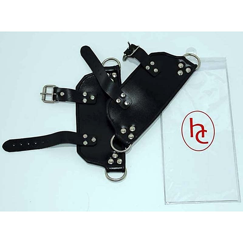 Nailed Hard Foot Leather Suspender by Hell's Couture - Spreaders and Hangers