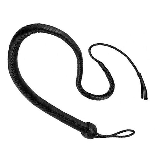 Stockmans Black Leather Whip 60Cm By Hell'S Couture - Whips And Crops