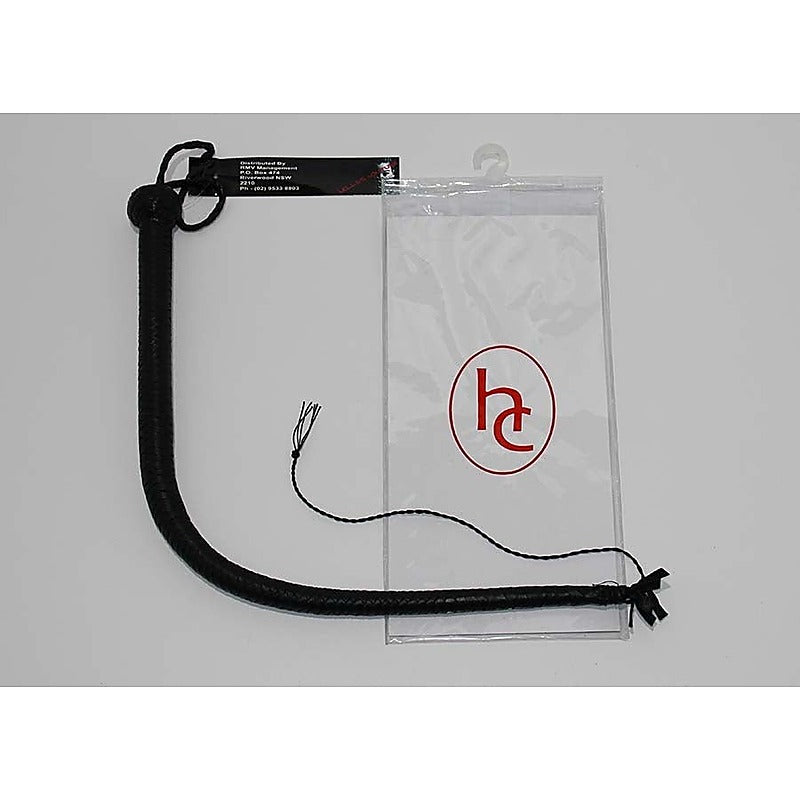 Stockmans Black Leather Whip 60cm by Hell's Couture - Whips And Crops