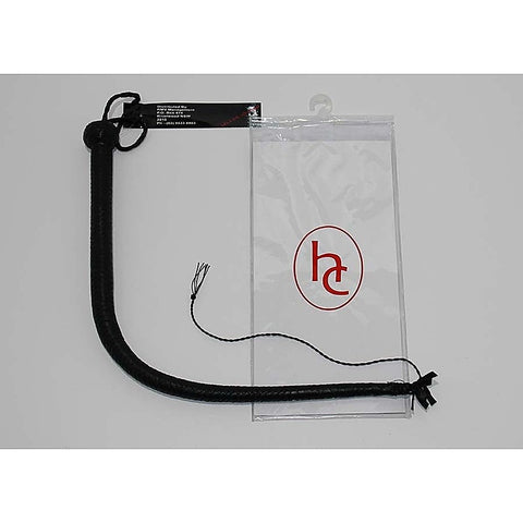 Stockmans Black Leather Whip 60cm by Hell's Couture - Whips And Crops