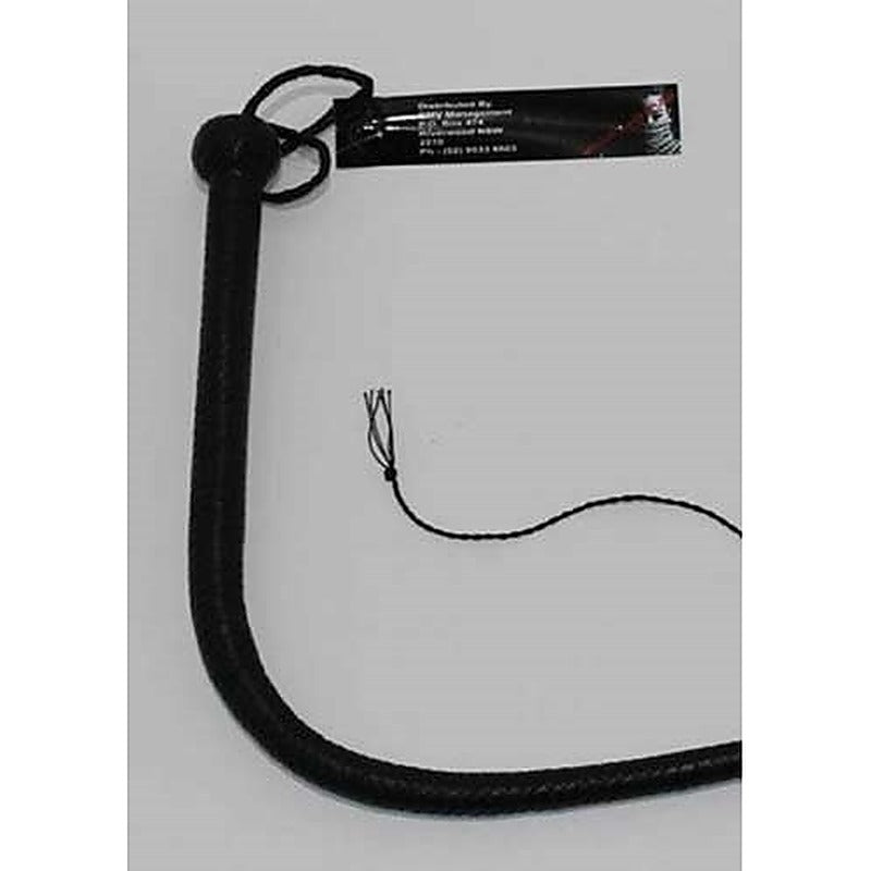 Stockmans Black Leather Whip 60cm by Hell's Couture - Whips And Crops