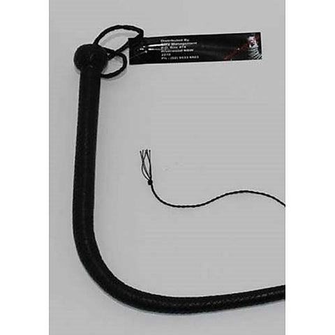 Stockmans Black Leather Whip 60cm by Hell's Couture - Whips And Crops