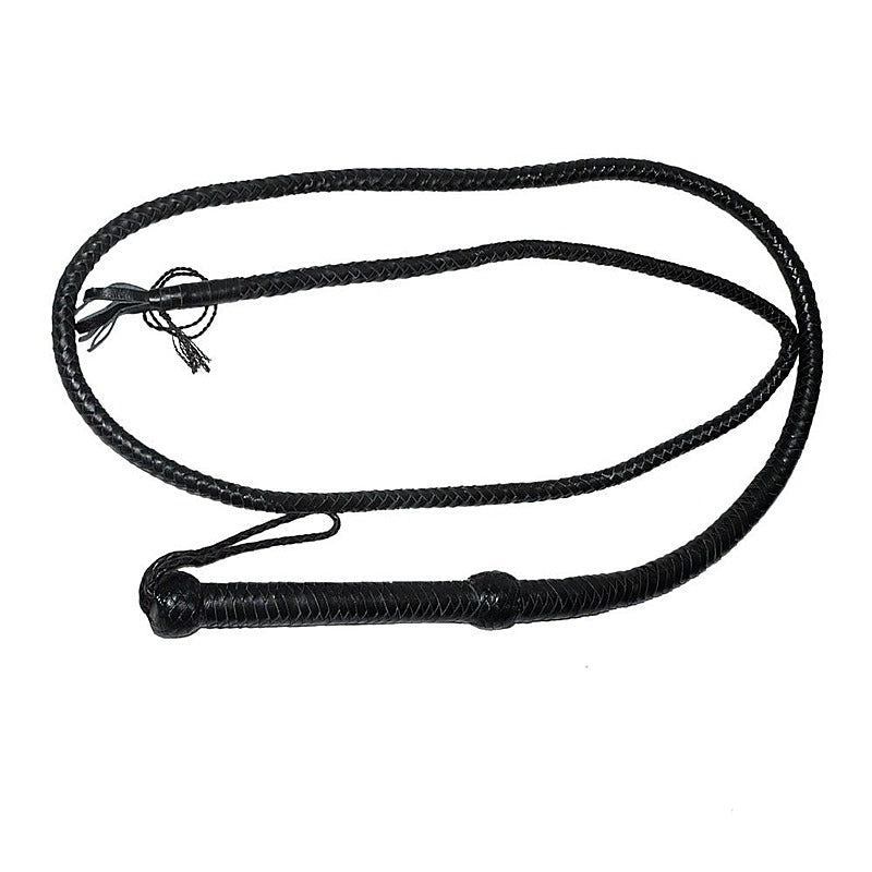 Stockmans Black Leather Whip 250cm by Hell's Couture - Whips And Crops